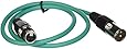 SEISMIC AUDIO - SAXLX-3 - 3' Green XLR Male to XLR Female Patch Cable - Balanced - 3 Foot Patch Cord