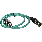 SEISMIC AUDIO - SAXLX-3 - 3' Green XLR Male to XLR Female Patch Cable - Balanced - 3 Foot Patch Cord