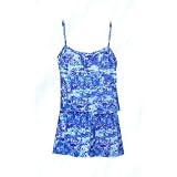 It Figures! Hip Hider Collection Watercolor Print Skortini (Tank and Shorts) Swimsuit RETAIL VALUE $95