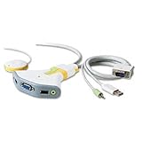 NeW/Belkinblkf1dg102u Two Port Kvm Usb Switch W/Audio Built In Cables 8ft W ....