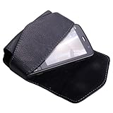 MobiMan® Premium- Genuine Leather Horizontal Punch Case with Belt Clip for Nokia 5300 XpressMusic, N96, N85 / HTC Touch Cruise 2009, Touch 2, Tattoo, HD Mini / Sony Ericsson U10ii, Vivaz Pro U8i, Vivaz U5i / LG KM900, GT505, GD900 / Samsung M8800, S5230, S5600, S3600, B5310U