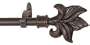 Window Curtain Rod / Drapery Rod 28 Inch - 48 Inch Freschia Brug/blk