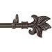 Window Curtain Rod / Drapery Rod 28 Inch - 48 Inch Freschia Brug/blk