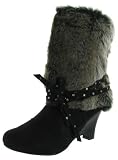 NAUGHTY MONKEY D Lux 2 Faux Fur Wedge Womens Boots