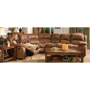 Sectional Sofa in Medium Brown Microfiber - Coaster