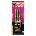 Sakura Pigma Micron Pen Set 3 Per Package, Black Ink