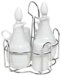 5-Piece Oil, Vinegar, Salt & Pepper Set with Rack