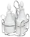 5-Piece Oil, Vinegar, Salt & Pepper Set with Rack