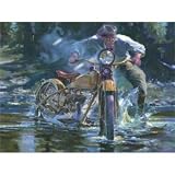 Tom Fritz PATH LESS TRAVELED LE Motorcycle Art Print