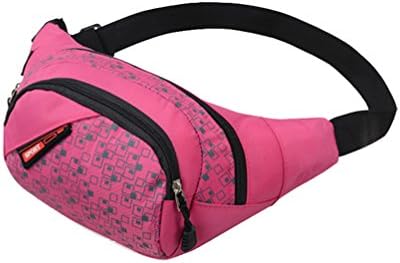 Nylon 3 Zipper Pockets Traveling Plaid Desing Waist Bag Pack