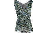 Misses Bay Studio Career Pebble Print Wrap Top