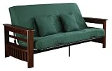 Serta Willow Athens Full Futon Set with Pillows, Espresso/Hunter