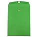 JAM Paper 10 x 13 Open End Catalog Colored Envelopes with Clasp Closure - Green Recycled - 10/Pack