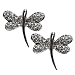 Tressa Sterling Silver with White Cubic Zirconia Dragonfly Earrings .925 Stamp Hypoallergenic