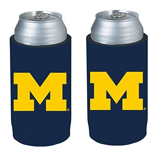 NCAA 2013 College Ultra Slim Beer Can Holder Koozie 2-Pack (Michigan Wolverines)