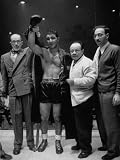 Rocky Marciano with Charlie Goldman after Winning Heavyweight Title Premium Photographic Poster Print, 30x40