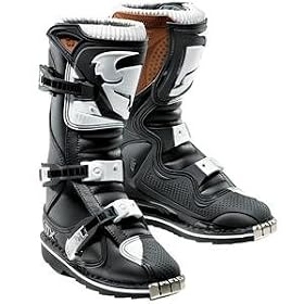 Thor Motocross Youth Quadrant Boots - Youth Black/White