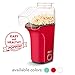 Dash DAPP150V2RD04 Hot Air Popcorn Popper Maker with with Measuring Cup to Portion Popping Corn Kernels + Melt Butter, Makes 16C, Red
