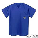 Florida Gators Scrubs Top Shirt-Size LG- University of Florida For HIM or HER -Officially Licensed NCAA College Logo Apparel For HIM or HER - SEARCH BROAD BAY SCRUB FOR OTHER College Logo Apparel Unique GIFT Ideas for Man Men Woman Women Ladies Nurses