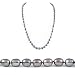 Single Strand 22 Inch 8-9mm Black Oval Shape Freshwater Cultured Pearl Necklace
