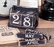 Vintage Perpetual Wood Calendar Set