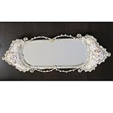 IMAGE OF Victorian Lace Vanity Mirror Tray Beige 17