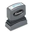 Xstamper One-Color Title Message Stamp, Entered, Pre-Inked/Re-Inkable, Blue (1205)