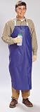 Fisher Reusable Blue Vinyl Aprons with Cloth Ties