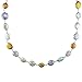 11-12mm Multi-Colored FW Pearl Necklace in Silver, title=
