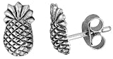 Tiny Sterling Silver Pineapple Stud Earrings