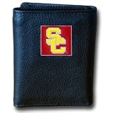 College Tri-fold Leather Wallet - USC Trojans