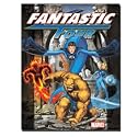 RETRO COMIC HEROES SIGN - FANTASIC FOUR 4 - OFFICIALLY LICENSED STEEL METAL ADVERTISING WALL PLAQUE - 41CM X 32CM MARVEL COMICS