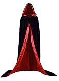 ANGELWARDROBE Halloween Hooded Cloak MEDIEVAL Various Colors Wedding Cape SCA P-Red-3XL