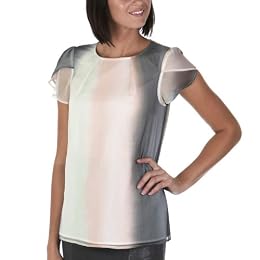 Go International® Cap-Sleeve Tunic - Ombre Stripe