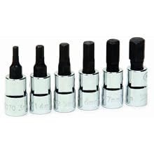 JH Williams 30904 6-Piece 1/4-Inch Drive Metric Hex Bit Socket Set