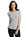 Three Dots Women's Three-Quarter Sleeve British T-Shirt