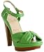 Christian Louboutin bright green leather 'Talitha' platform sandals