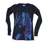 Junk Food Neon Zebra In Black Wash Long Sleeves Tee Shirt * 08 Newest Collection *