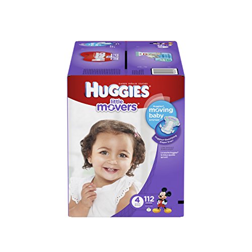 Huggies Little Movers Diapers, Size 4, 112 Count (Packaging May Vary) Huggies Little Movers Diapers, Size 4, 112 Count (Packaging May Vary)
