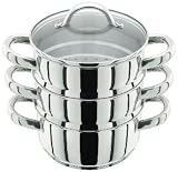 Judge 16cm 3 Tier Multi Steamer with Glass Lid from Judge