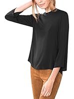 ESPRIT Camiseta Manga Larga (Negro)