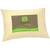 Toddler Pillow 13 X 18 - Soft Organic Cotton Shell - Hypoallergenic "Down-like" Fill for Perfect Neck Support - Handmade in USA - More Restful Sleep at Night or Nap Time - 100% Satisfaction Guarantee