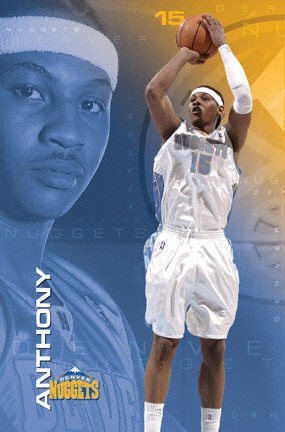 Carmelo Anthony - Blue Denver Nuggets Poster 3877