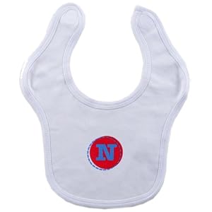 Hudson Baby Personalized Initial Bib- N, Boy, Blue Red