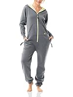 ZipUps Mono-Pijama Zipups Neon (Gris Jaspeado / Amarillo)