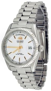 Orient #2EV03001W Men's Classic Day/Date Stainless Steel Self Winding Automatic Watch