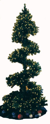 GKI/Bethlehem Lighting Sierra 7-1/2-Foot Spiral Christmas Tree with Clear Lights