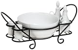 5-Piece Salad Set on Iron Rack