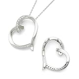 Sterling Silver CZ Love You Mom Sentimental Expressions Necklace