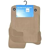 Tailored Beige Velour Volkswagen Touareg (2002 to Current) For Models With Round Clip Locators Car Mats – INCLUDES FREE KEY PROTECTION TAGS WORTH £9.99!